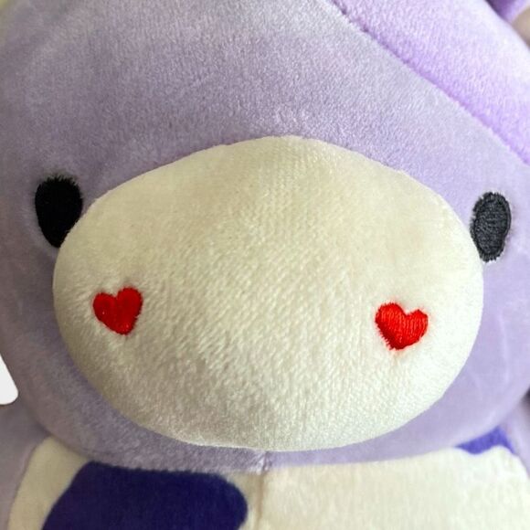 Squishmallows Kellytoy HugMees 10" Bubba the Purple Cow Plush Toy New (j) - Picture 6 of 11
